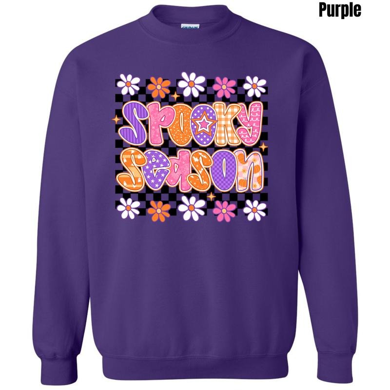 Trendy Checker Spooky Season Sweatshirt 'NLB' T-Shirts, Hoodie | HypeDripTees.com
