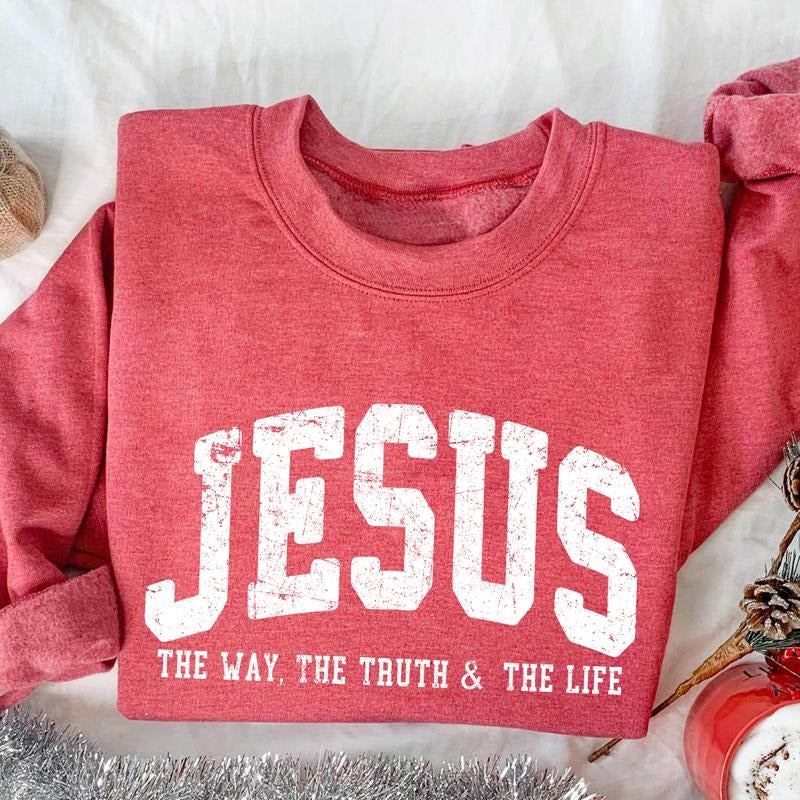 Trendy Christian crewneck sweatshirt featuring faith and love like Jesus design, perfect pray sweatshirt for everyday...