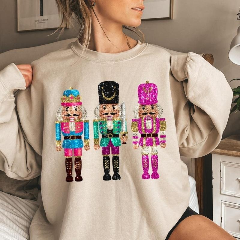 Trendy Christmas Nutcracker Sweatshirt, Cute Holiday Gift, Popular Nutcracker Sweater, Cute Women Christmas Gift, Girly...