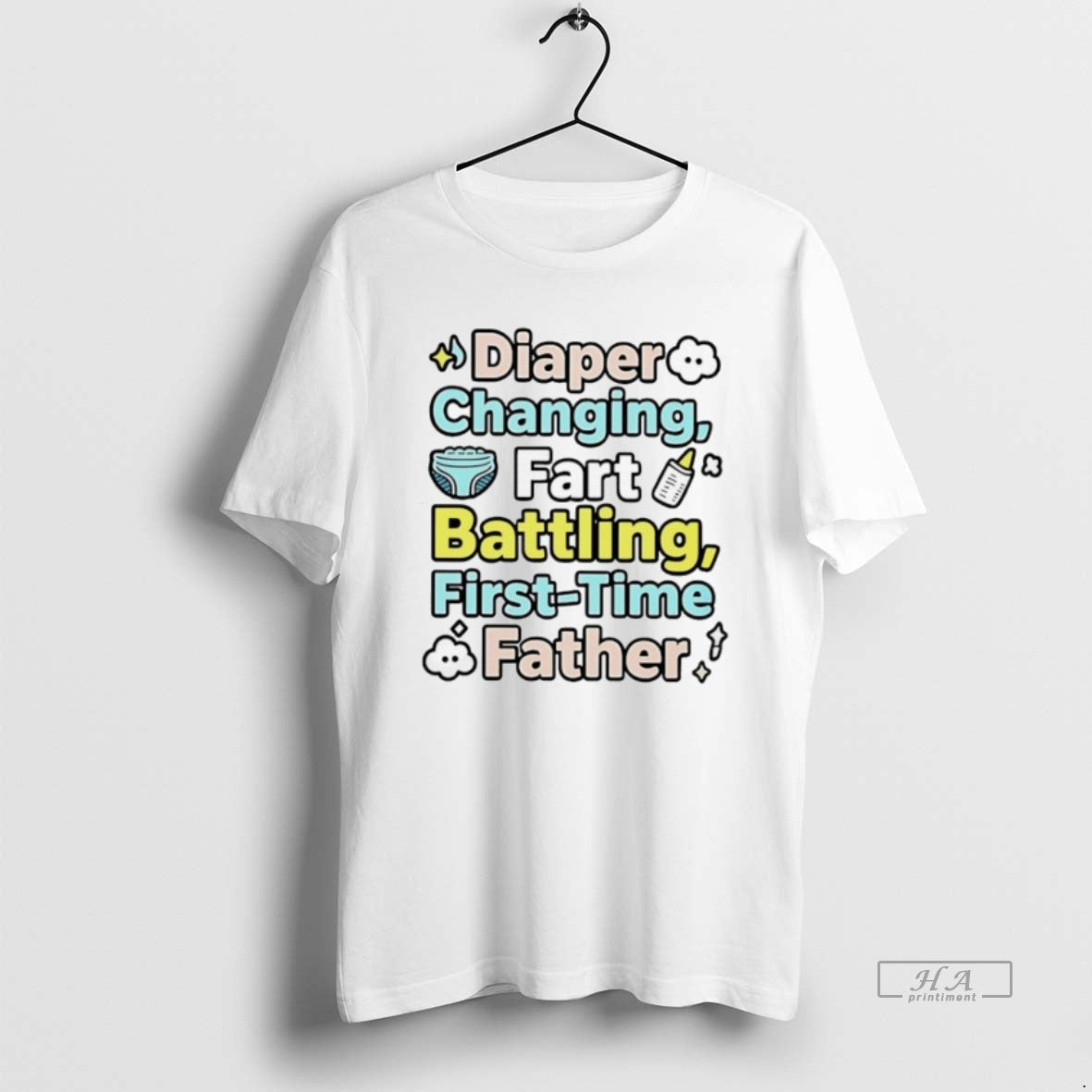 Trendy Diaper Changing Fart Battling First Time Father