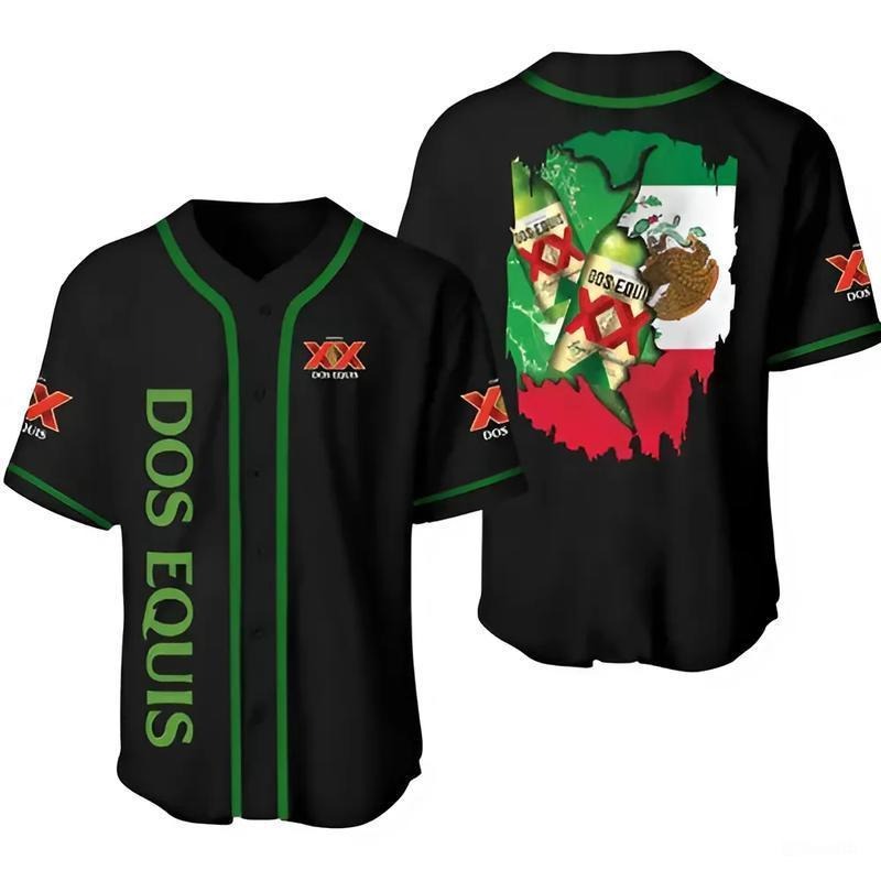 Trendy Dos Equis X Mexico Flag Beer Unisex Baseball Jerseys, Party Shirt, Lovely Gift For Beer Lovers Hoodie, Sweatshirt