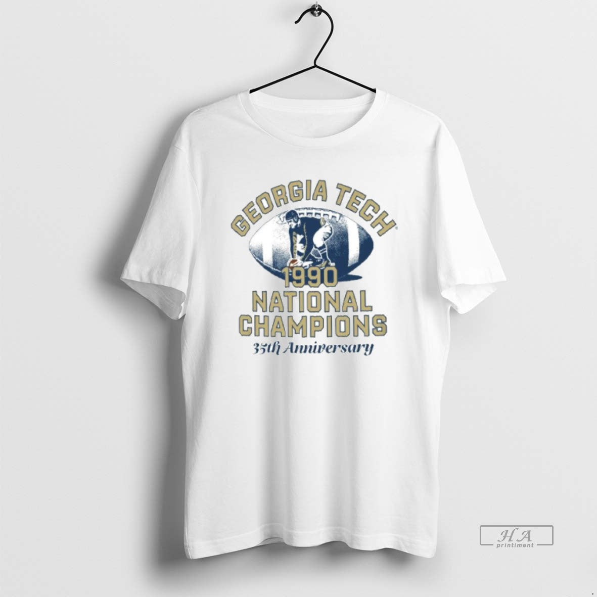 Trendy Georgia Tech Yellow Jackets 1990 National Champs Anniversary Retro Ornaments