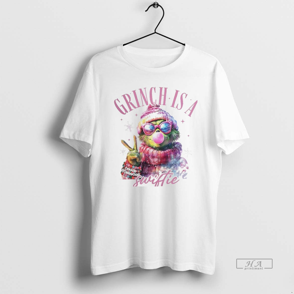 Trendy Grinch Is A Swiftie Pink Grinch Merry Grinchmas White