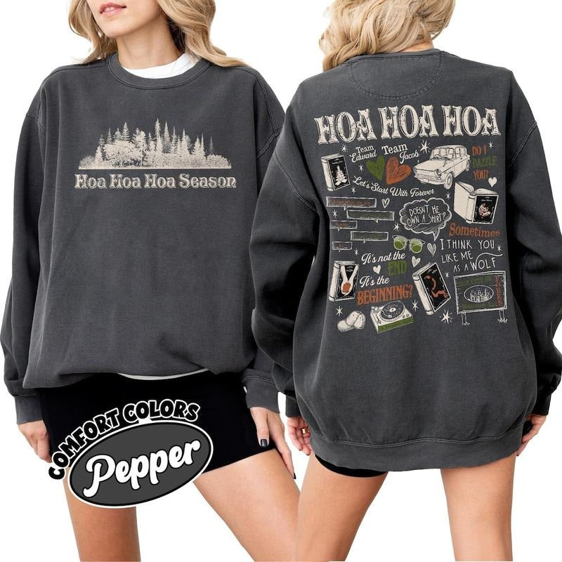 Trendy Hoa Hoa Hoa Season Comfort Colors Shirt, Forks Washington Shirt, Movie Inspired Tshirt, Hoa Hoa Hoa Hoa Cozy...