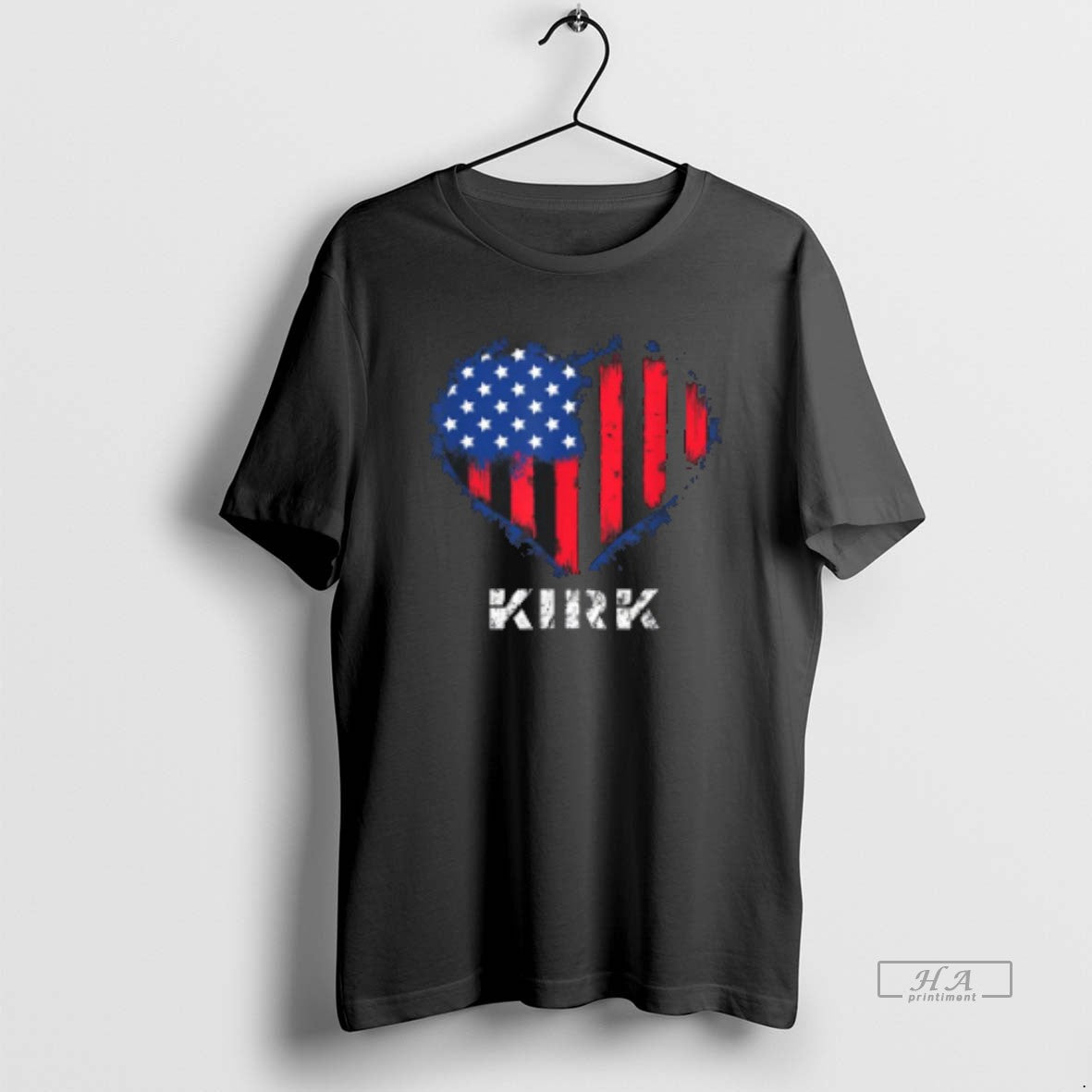 Trendy Kirk Usa Flag Heart