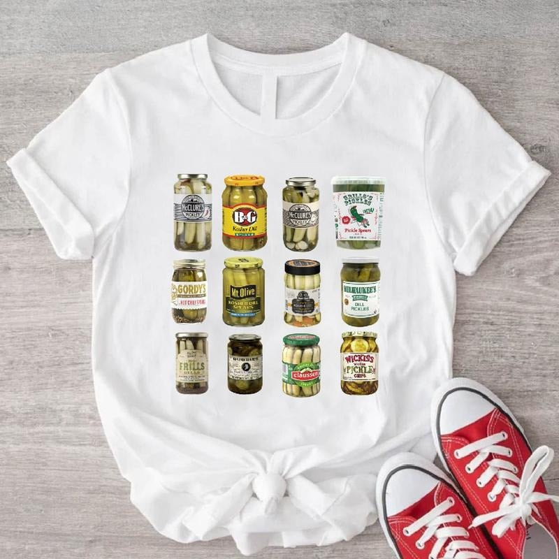 Trendy Pickle Jars Shirt, Dill Pickle Cucumber T-Shirt, Unisex Canning Season Tee, Pickle Lover Gift Shirt, Canning Food...