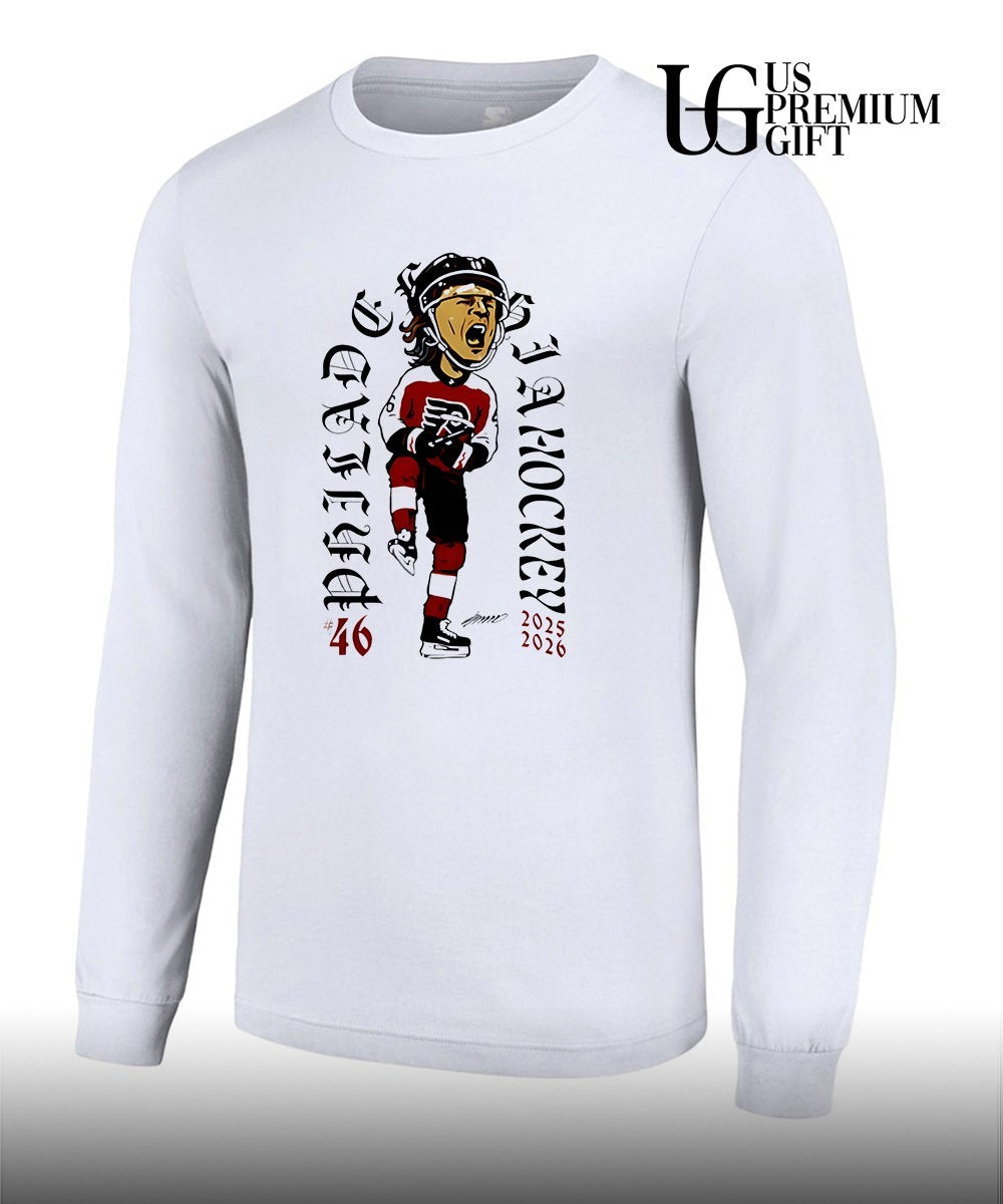 Trevor Zegras 46 Philadelphia Flyers hockey 2025-2026 caricature shirt