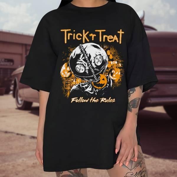 Trick R Treat - Sam Follow The Rules Shirt Horror Halloween Shirt Halloween Movie Shirt Hoodie, Sweatshirt | HypeDripTees.com