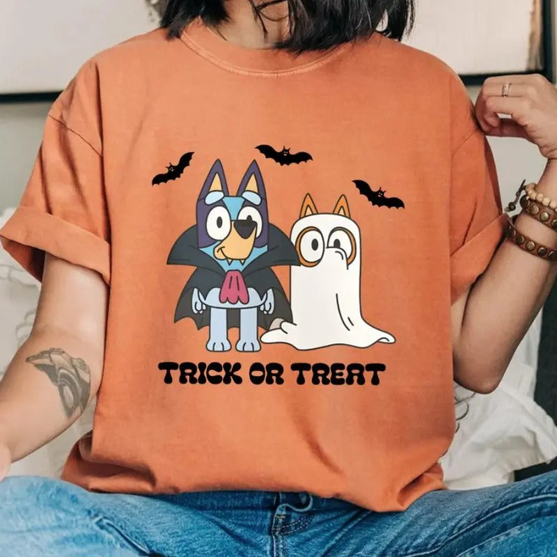 Trick or Treat Shirt, Spooky Season Shirt, Fall Tshirt, Halloween Shirt Hoodie, Sweatshirt | HypeDripTees.com