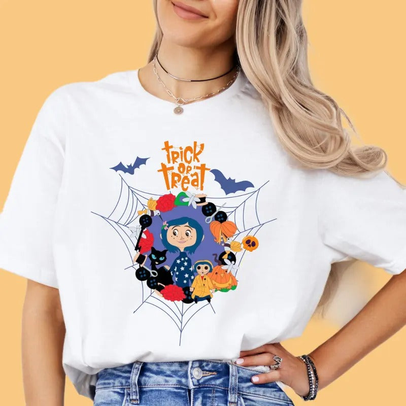 Trick or treat Halloween Coraline Shirt, other mother Coraline T-Shirt, wybie, other world sweatshirt, Best For Coraline...