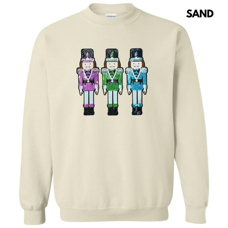 Trio Nutcracker Sequin Patch Sweatshirt T-Shirts, Hoodie | HypeDripTees.com