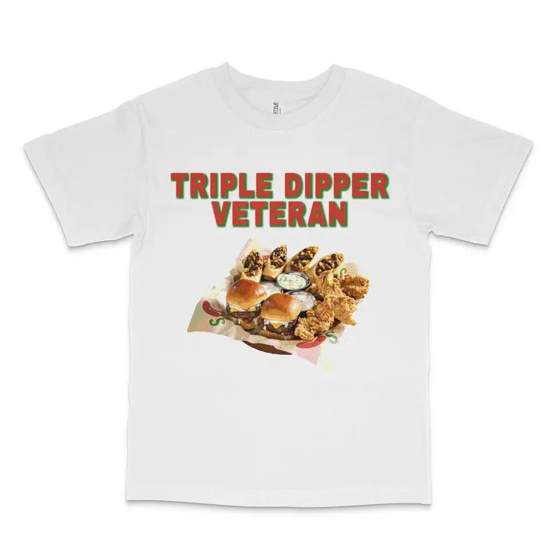 Triple Dipper Veteran Custom Printed T-Shirt Hoodie, Sweatshirt | HypeDripTees.com