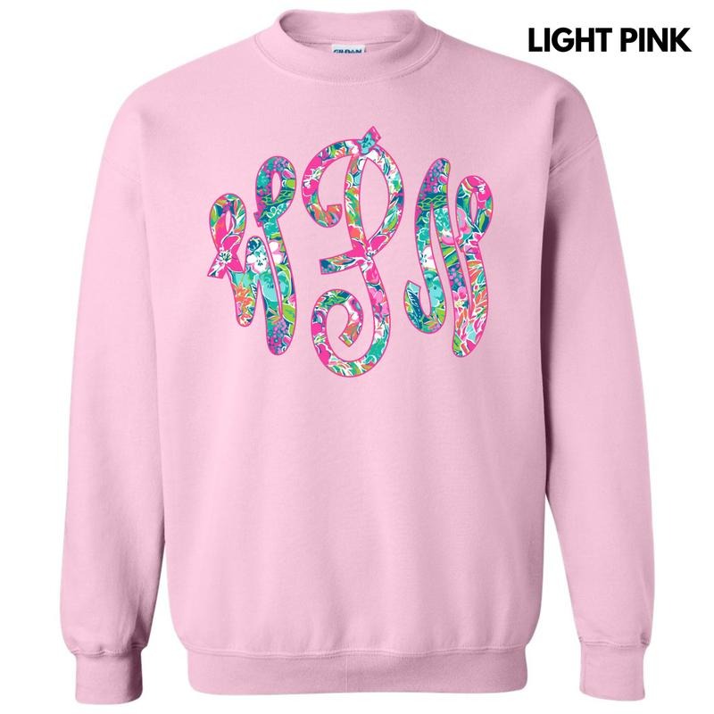 Tropical Monogram Sweatshirt 'NLB' T-Shirts, Hoodie | HypeDripTees.com