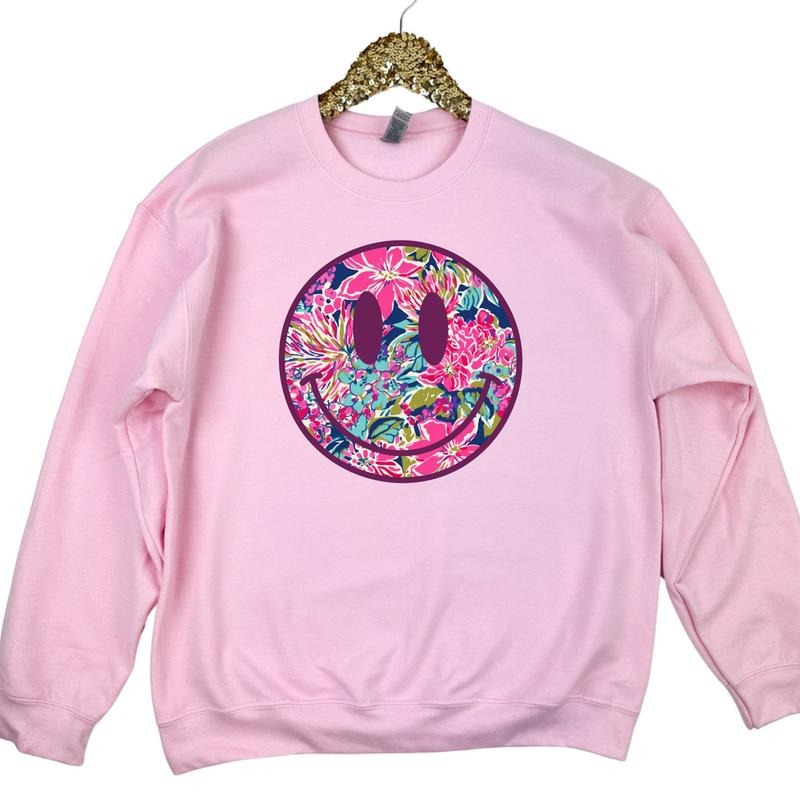 Tropical Vibes Happy Face Sweatshirt 'NLB' T-Shirts, Hoodie | HypeDripTees.com