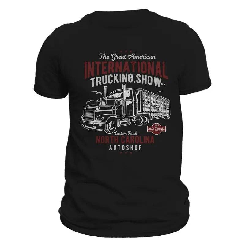Trucking International Show Truck Driver Men's T-Shirt Casual Classic Hoodie, Sweatshirt | HypeDripTees.com