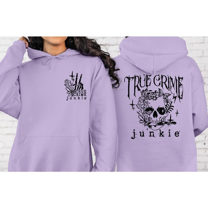 True Crime Junkie Sweatshirt Womenswear T-Shirts, Hoodie | HypeDripTees.com