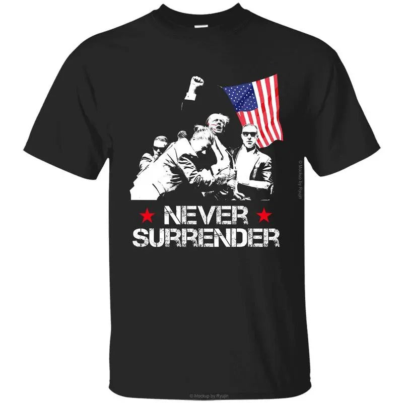 Trum Never Surrender T-shirt, Trum Assassination Attempt T-Shirt, Praying for President Trum Shirt, Bloodied Trum Fist...