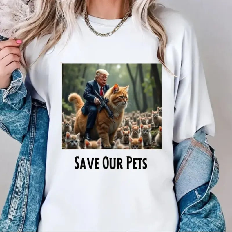 Trummp Save Our Pets Shirt, Save Our Cats Shirt, Trummp Debate Shirt, Trummp And Kamalla Debate Shirt, Trum Fight Shirt,...