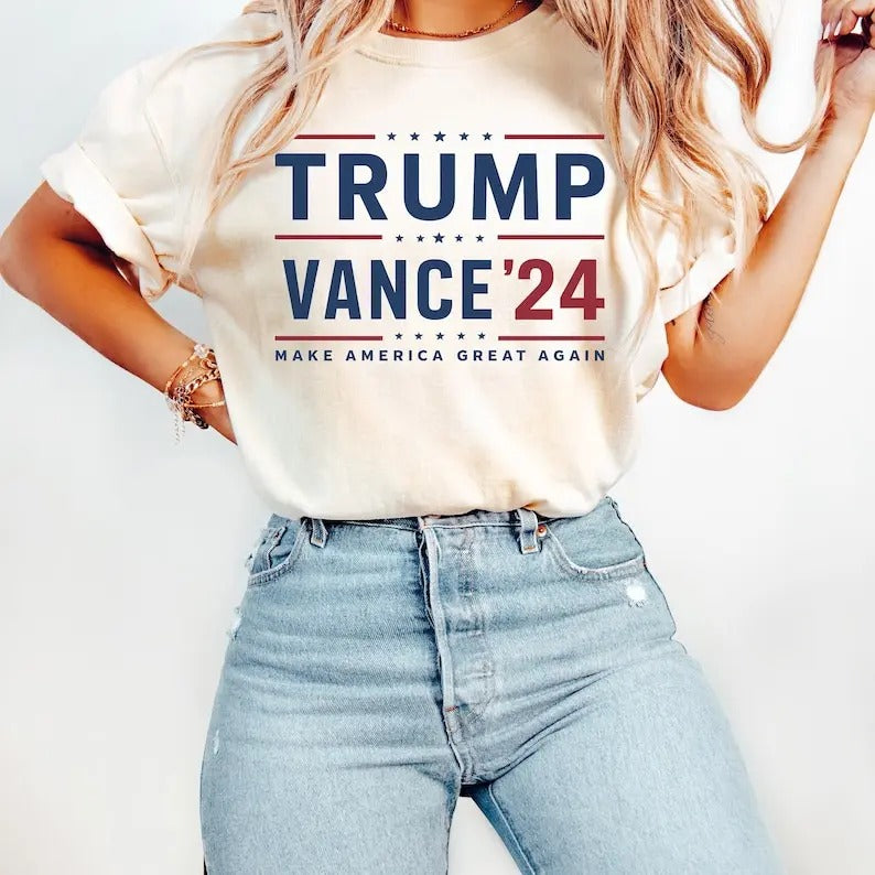 Trummp Vance 2024 TShirt, Trummp Shirt, Make America Great Again Shirt, Graphic Printed Unisex Classic Comfort Cotton...