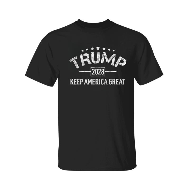Trump 2028 Keep America Great 4th Of July Election T-Shirt, MAGA tee, Bold Patriotic Conservative Election Support Tee,...