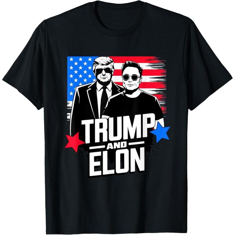 Trump And Elon 2024 Presidential Election American Flag T-Shirt Hoodie, Sweatshirt | HypeDripTees.com