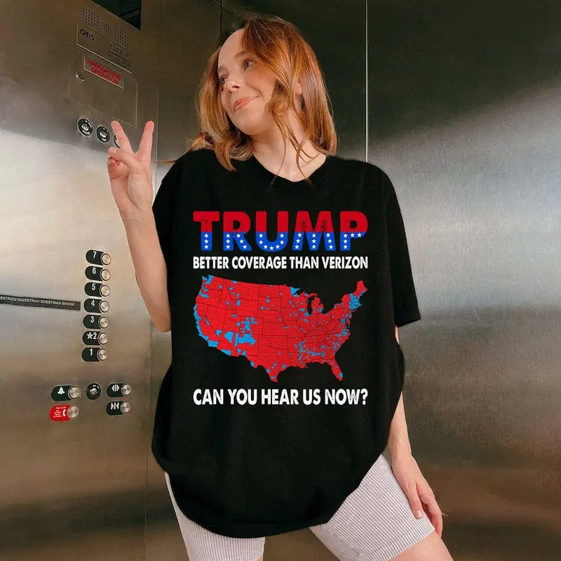 Trump Better coverage than Verizo, How You Can Us Now Shirt, Trump 2024 Hoodie, Sweatshirt | HypeDripTees.com