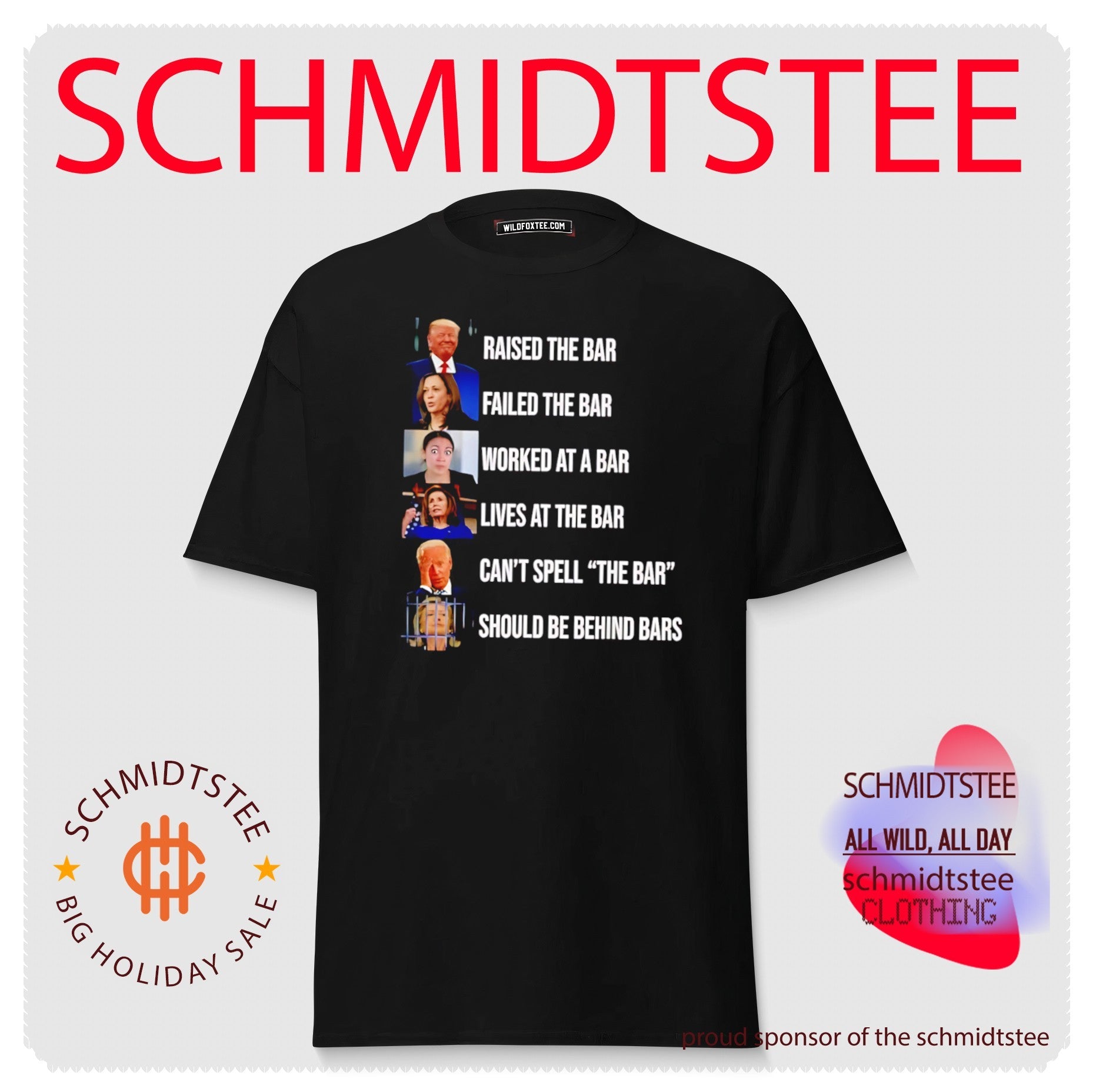 Trump Harris AOC Pelosi Biden and Clinton Political Bar Humor shirt
