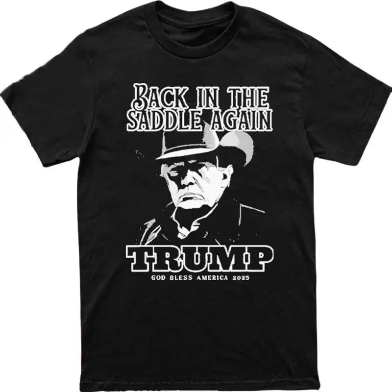 Trump Inauguration back in the saddle again  2025 shirt Hoodie, Sweatshirt | HypeDripTees.com