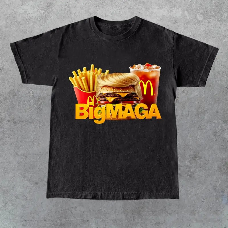 Trump McDonalds Big Maga Shirt, Gift for Fan, Gift for Her, Gift for Him Hoodie, Sweatshirt | HypeDripTees.com
