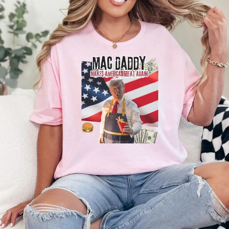 Trump Mcdonald Shirt, Pennsylvania Maga Trump 2024 Shirt, Gifts for Republican, Fast Food Trump Fries Making Fries...