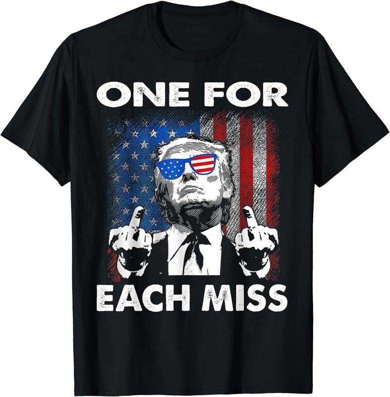 Trump One For Each Miss T-Shirt | Unisex Cotton Tee, Short Sleeve, Size S-5XL Hoodie, Sweatshirt | HypeDripTees.com