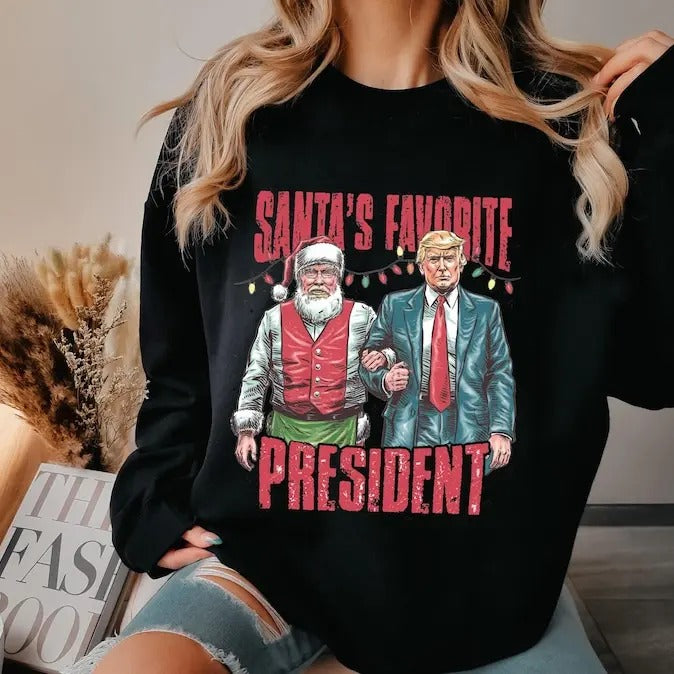 Trump Santa christmas sweater,Tpresident Trump, Trump 2024, Donald Trump Sweatshirt, Trump shirt, Trump sweatshirt, Trump...