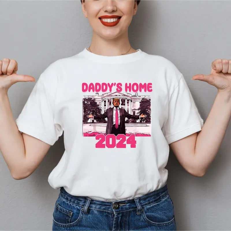 Trump T-shirt, White House Shirt, Funny President 2024 Tee, Dad's Home Shirt, Republican Gift Tee, Trendy Election Shirt,...
