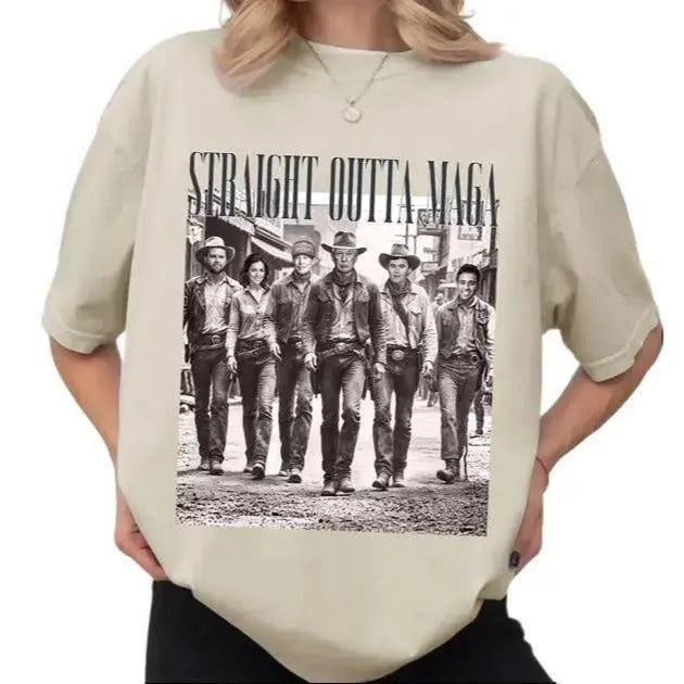 Trump Vance Elon Dream Team Supports Shirt, Straight Outta MAGA Shirt, Dark MAGA, Political Shirt, Thug Life Sweater,...