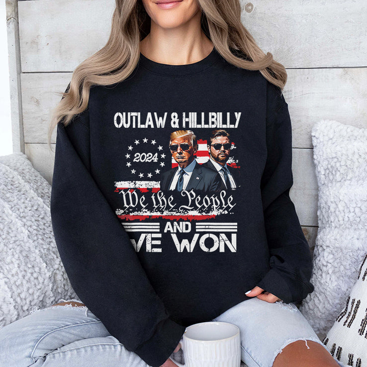 Trump Vance Outlaw & Hillbilly 2024 We The People And We Won Shirt