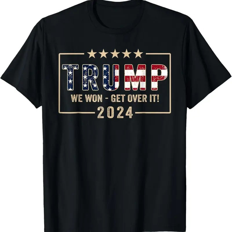 Trump We Won Get Over It 2024 President 47th Of White House T-Shirt Hoodie, Sweatshirt | HypeDripTees.com