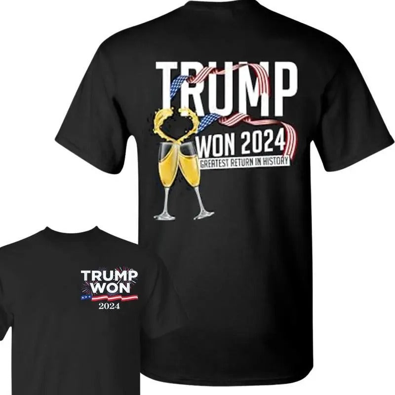 Trump Won 2024 Election Inauguration T-Shirt, Trump Won Again Shirt, Trump 47th President Tee, Trum Vance Take America Back, Gift for Trum Supporter