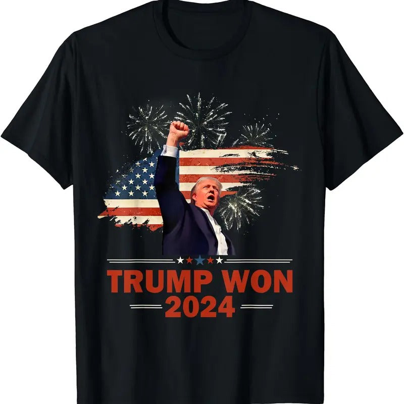 Trump Won 2024 Election President 47 Th American Flag T-Shirts, Hoodie, Sweatshirt