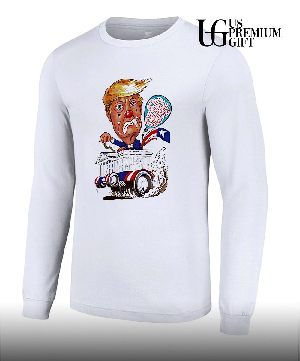 Trump clown car cartoon shirt