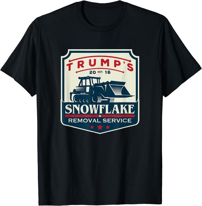 Trump's Snowflake Removal Service - Funny Donald Trump 2024 T-Shirt | Tee for Men & Women | Cotton Hoodie, Sweatshirt