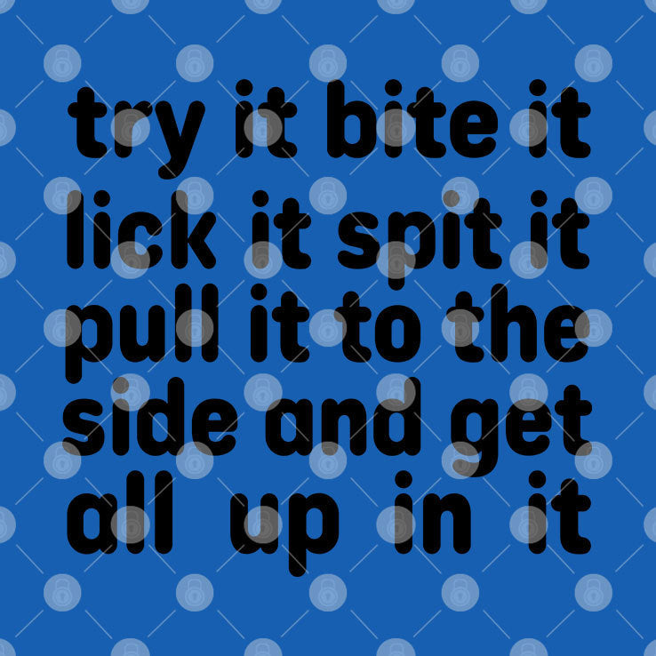 Try It Bite It Lick It Spit It Puil It To The Side And Get All Up In It Shirt