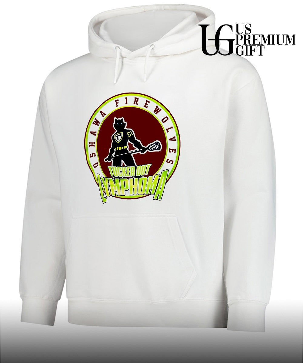 Tucker Out Lymphoma lacrosse Oshawa FireWolves shirt