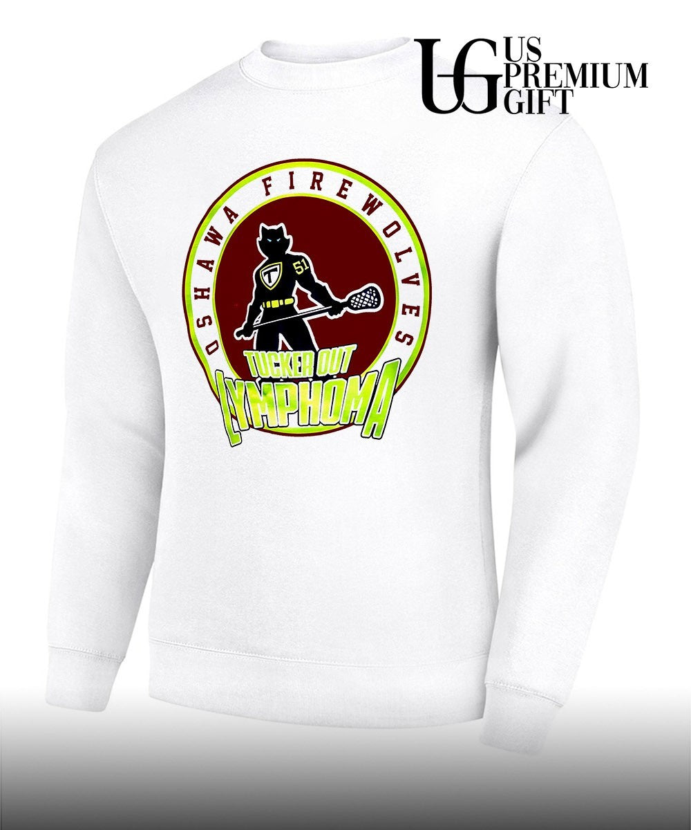 Tucker Out Lymphoma lacrosse Oshawa FireWolves shirt