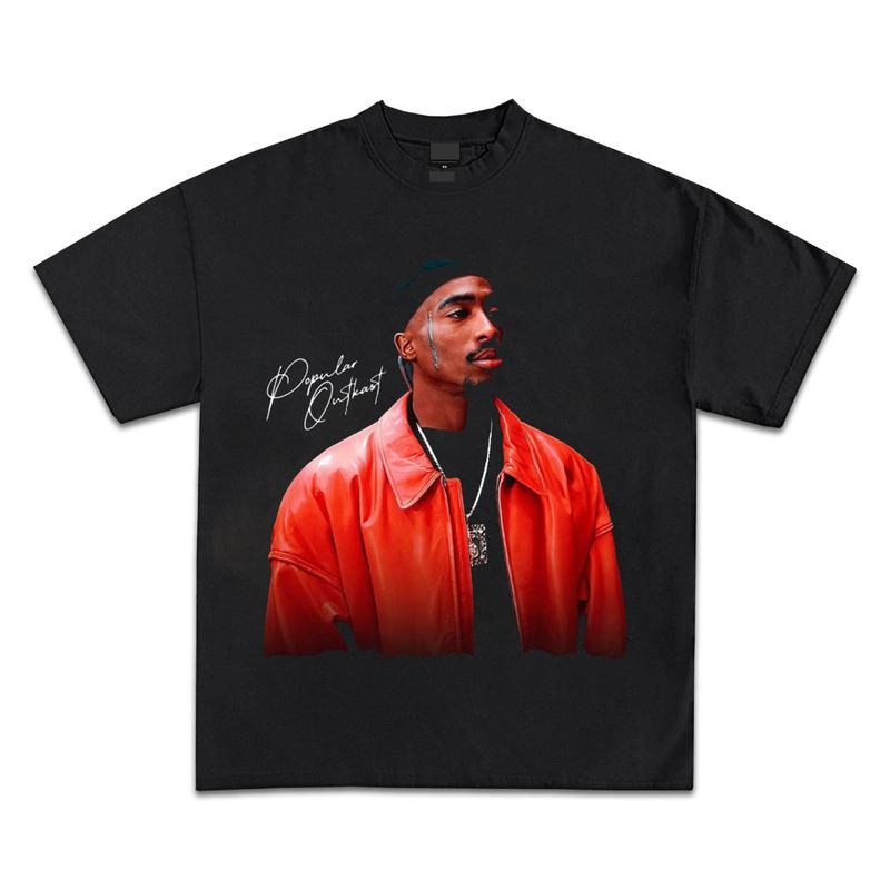 Tupaccc Graphic Tee, Retro 90s Style Statement Shirt Hoodie, Sweatshirt | HypeDripTees.com