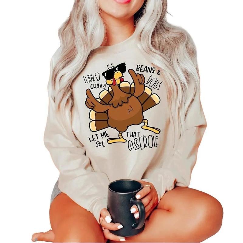 Turkey Gravy Beans And Rolls Let Me See That Casserole Sweatshirt, Thanksgiving Sweatshirt, Thanksgiving , Fall...