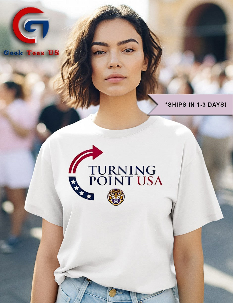 Turning Point USA Louisiana State University logo shirt