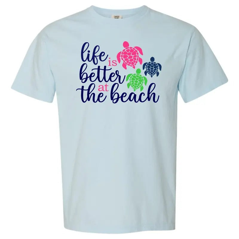 Turtle Life Is Better Comfort Colors T-Shirt 'NLB' Hoodie, Sweatshirt | HypeDripTees.com