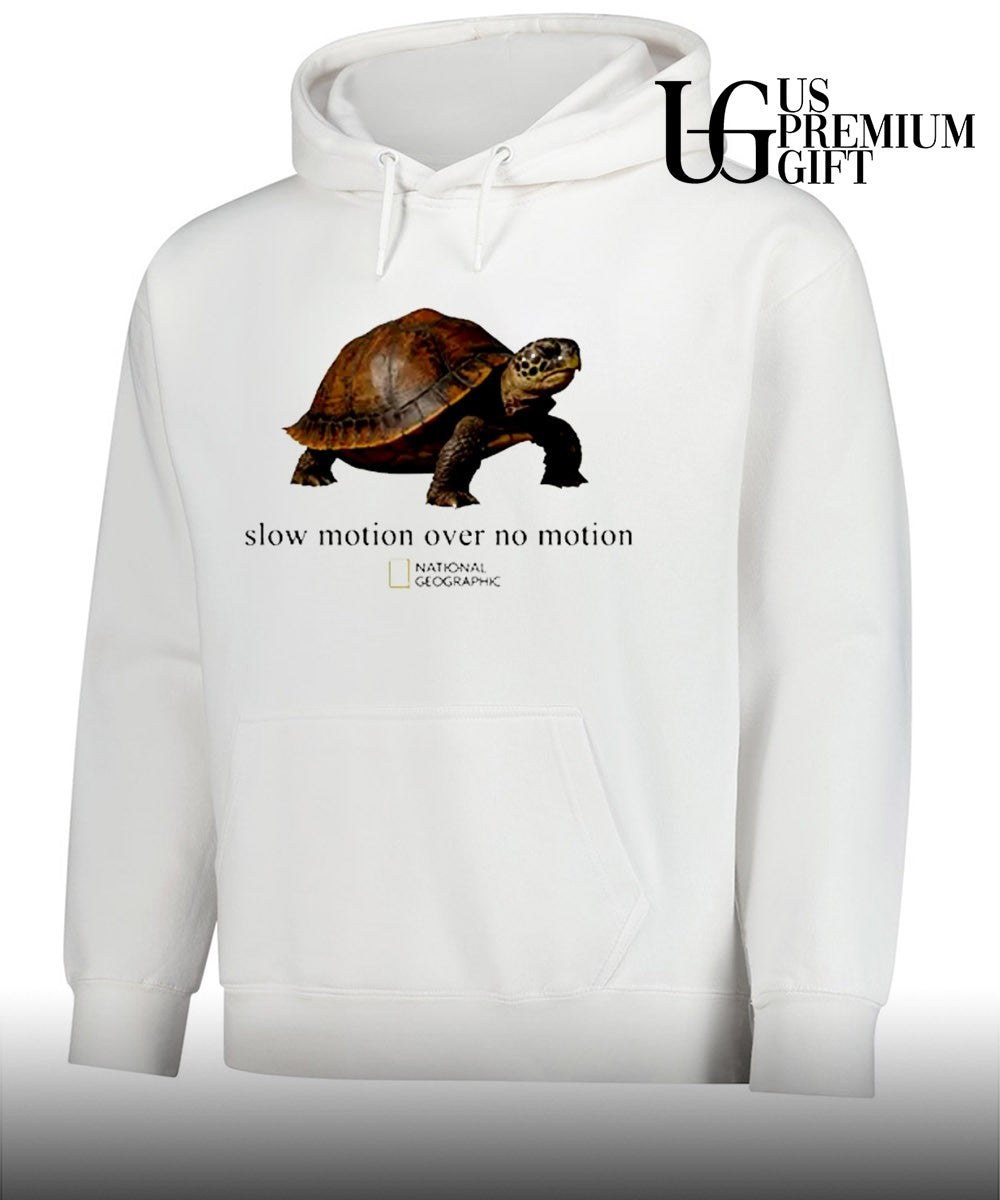 Turtle slow motion over no motion shirt