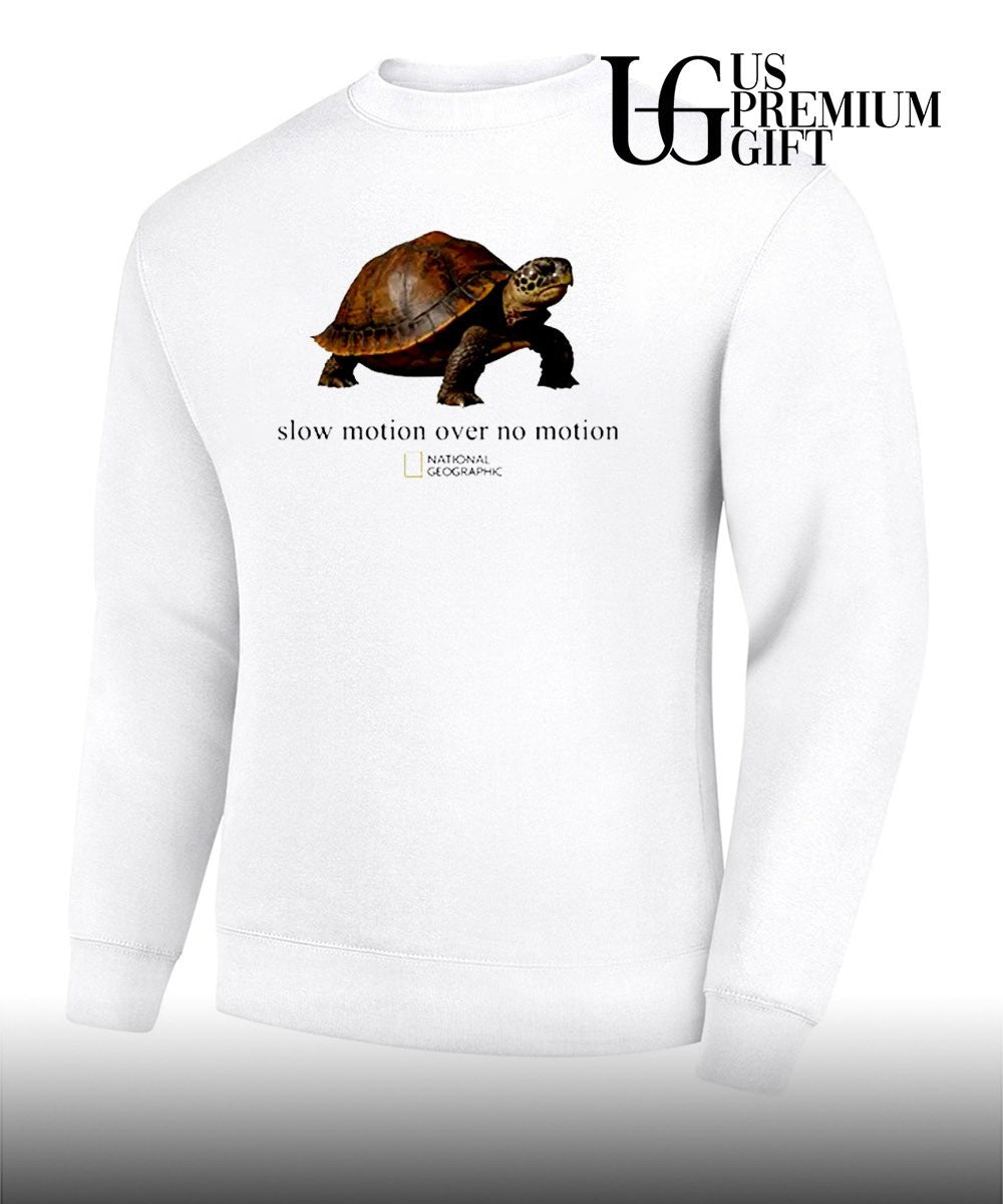 Turtle slow motion over no motion shirt