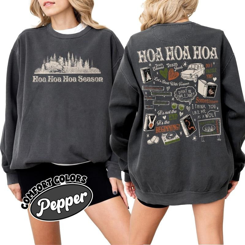 Twilight Hoa Hoa Hoa Sweatshirt, Twilight Forks Washington T-Shirts, Hoodie | HypeDripTees.com